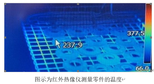 红外热像仪测量零件的温度